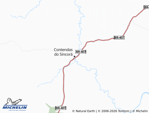 Mapa MICHELIN Contendas do Sincorá - ViaMichelin