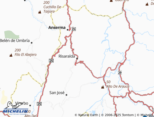 MICHELIN Risaralda map - ViaMichelin