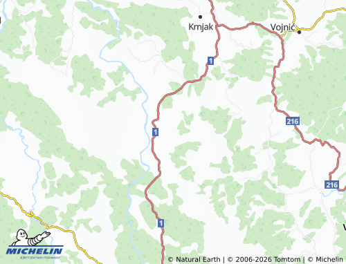 Mapa MICHELIN Veljun-Dudukovići - ViaMichelin