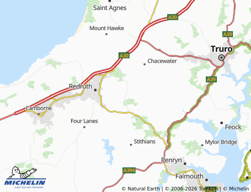 MICHELIN Carharrack map - ViaMichelin