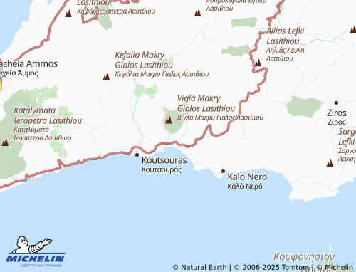 MICHELIN Aspros Potamos map - ViaMichelin