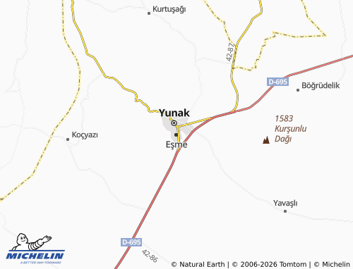 MICHELIN Eşme map - ViaMichelin