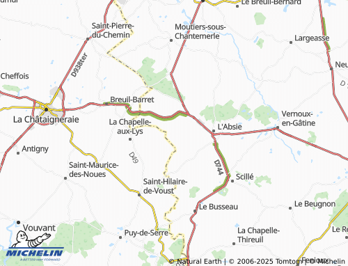 MICHELIN Saint-Paul-en-Gâtine map - ViaMichelin