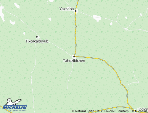 Kaart MICHELIN Tahdzibichén - ViaMichelin