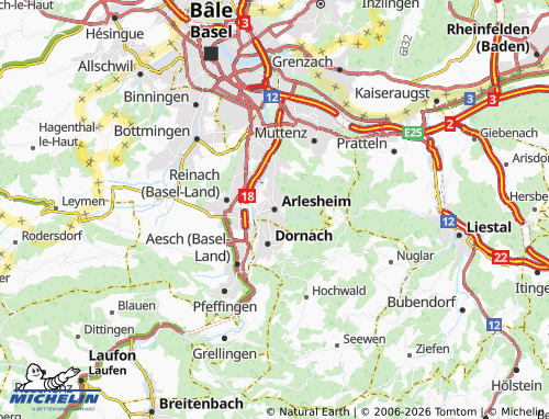 Mappa MICHELIN Arlesheim - ViaMichelin