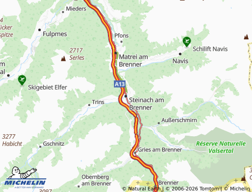 Mapa MICHELIN Steinach am Brenner - ViaMichelin