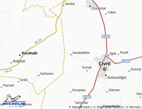 MICHELIN Karabedirler map - ViaMichelin