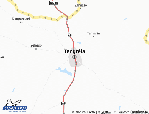MICHELIN Tengréla map - ViaMichelin