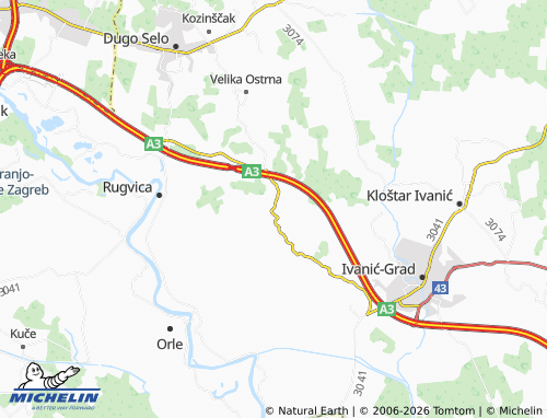 Mapa MICHELIN Ježevo - ViaMichelin
