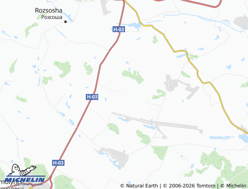 MICHELIN Holokhvasty map - ViaMichelin