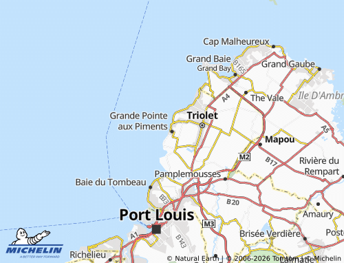MICHELIN Grande Pointe aux Piments map - ViaMichelin