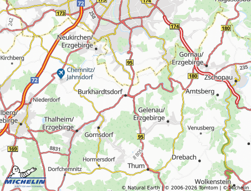 MICHELIN Burkhardtsdorf map - ViaMichelin