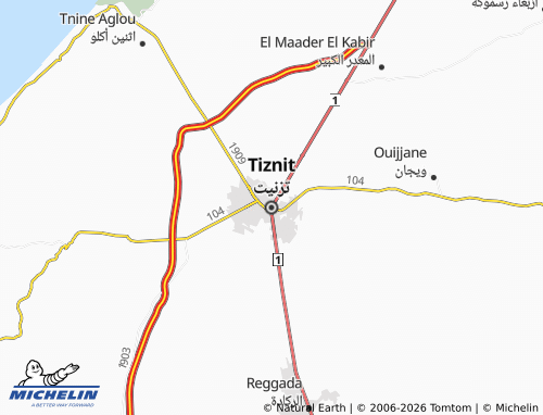 MICHELIN Tiznit map - ViaMichelin