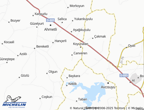 MICHELIN Canveren map - ViaMichelin