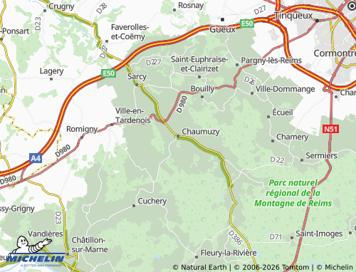 Mapa MICHELIN Chaumuzy - ViaMichelin