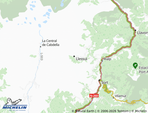 MICHELIN-Landkarte Llessui - ViaMichelin