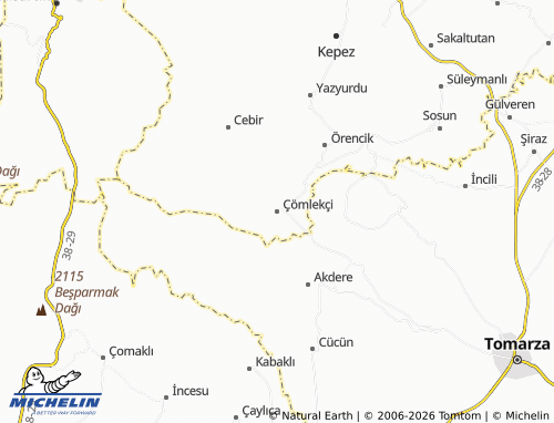 Mappa MICHELIN Çömlekçi - ViaMichelin