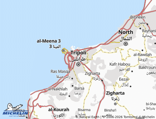 Carte MICHELIN Tarablus al-Nouri - ViaMichelin