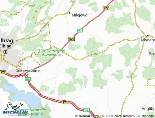 MICHELIN Pomorska Wieś map - ViaMichelin
