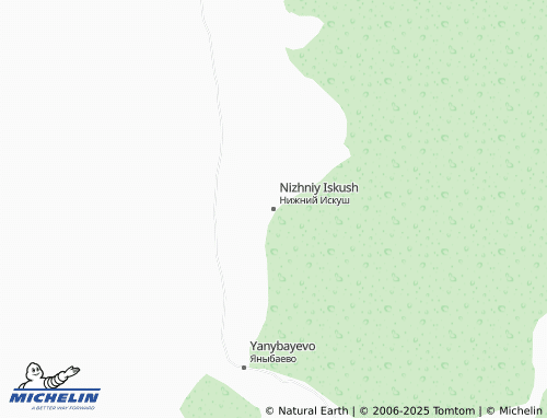 MICHELIN Nizhniy Iskush map - ViaMichelin