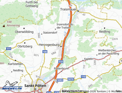 MICHELIN-Landkarte Herzogenburg - ViaMichelin