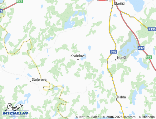 Mapa MICHELIN Kivdolova - ViaMichelin