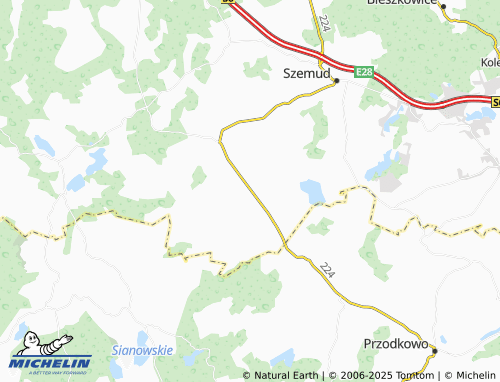 MICHELIN Łebieńska Huta map - ViaMichelin
