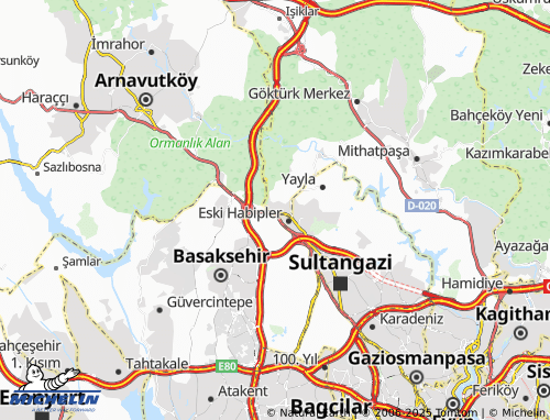 MICHELIN Pirinççi map - ViaMichelin