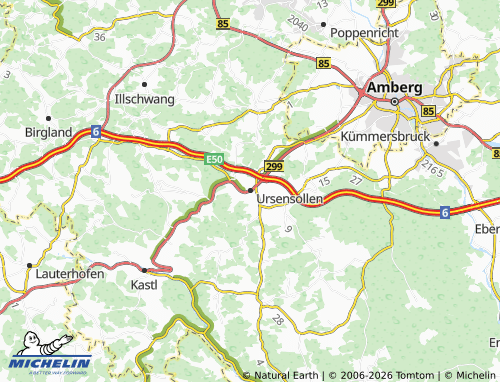 MICHELIN Ursensollen map - ViaMichelin