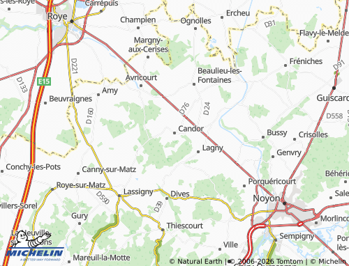 MICHELIN Candor map - ViaMichelin