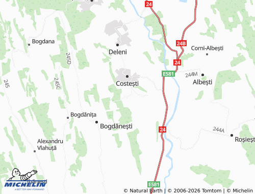Mapa MICHELIN Puntișeni - ViaMichelin