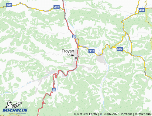 MICHELIN Troyan map - ViaMichelin