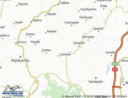 MICHELIN Ilıcakpınar map - ViaMichelin