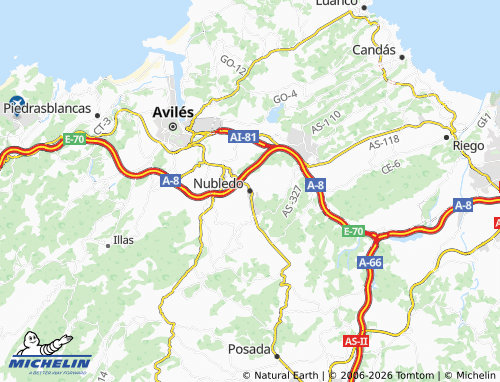 Carte MICHELIN Nubledo - ViaMichelin