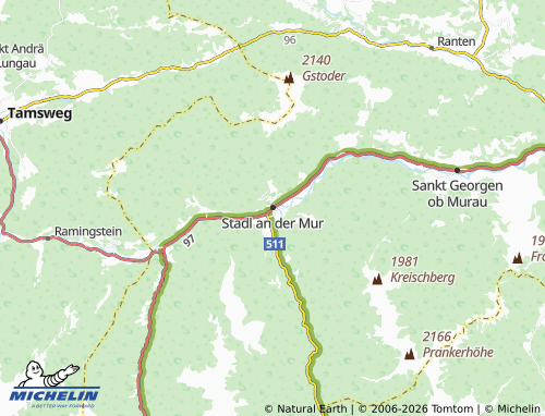 MICHELIN-Landkarte Stadl an der Mur - ViaMichelin