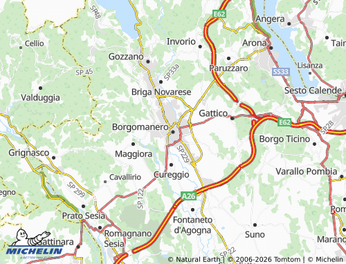 Mapa MICHELIN Borgomanero - ViaMichelin