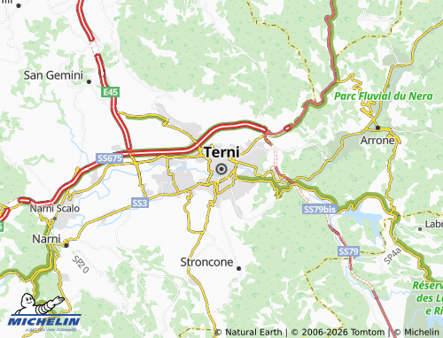 Mapa MICHELIN Terni - ViaMichelin