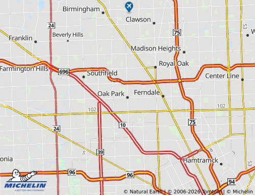 Mappa MICHELIN Oak Park - ViaMichelin