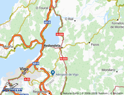 Mapa MICHELIN Redondela (Santiago) - ViaMichelin