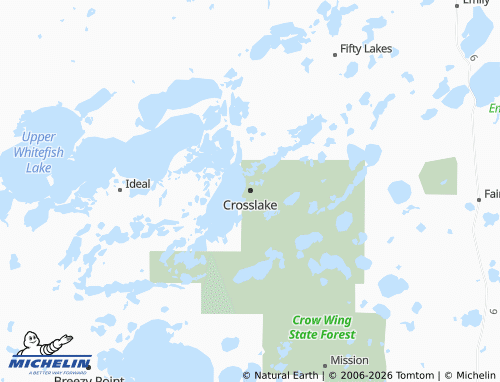 Carte MICHELIN Crosslake - ViaMichelin