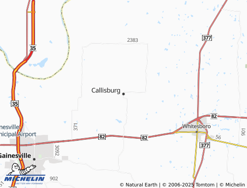 MICHELIN Callisburg map - ViaMichelin