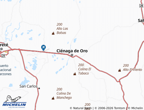 Carte MICHELIN Ciénaga de Oro - ViaMichelin