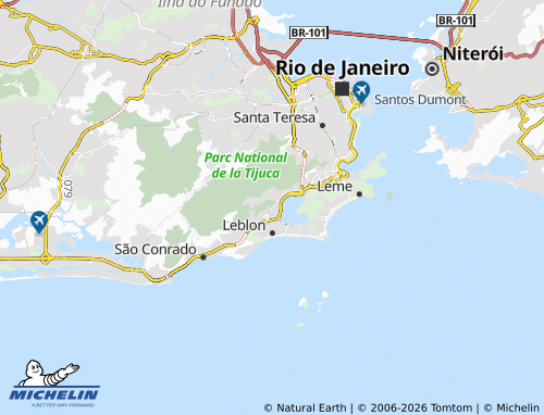 MICHELIN Jardim Botânico map - ViaMichelin