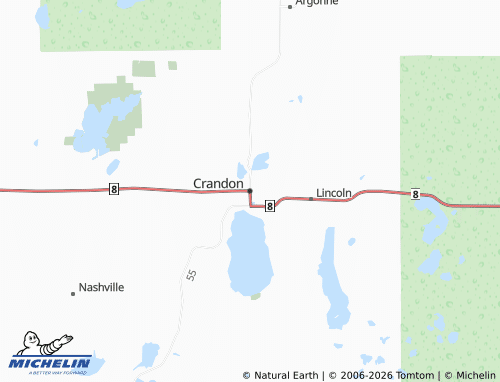 Mapa MICHELIN Crandon - ViaMichelin