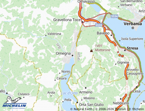 MICHELIN Omegna map - ViaMichelin