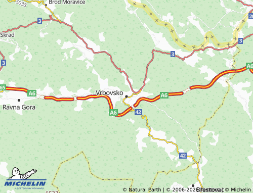 Kaart MICHELIN Vrbovsko - ViaMichelin