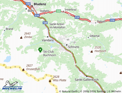 Mapa MICHELIN Tschagguns - ViaMichelin