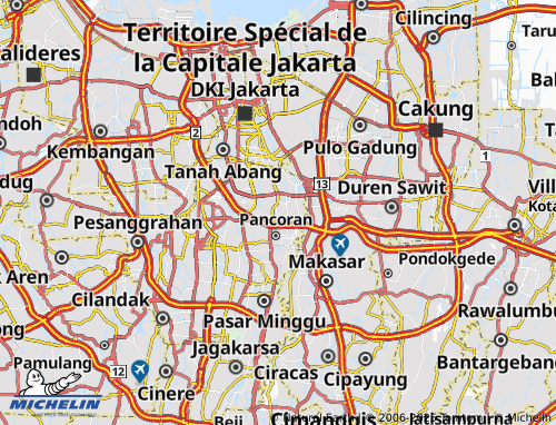 Kaart MICHELIN Tebet Barat - ViaMichelin