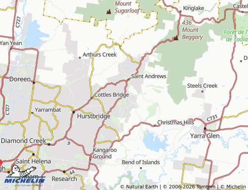 MICHELIN Smiths Gully map - ViaMichelin