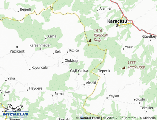 MICHELIN Dutağaç map - ViaMichelin